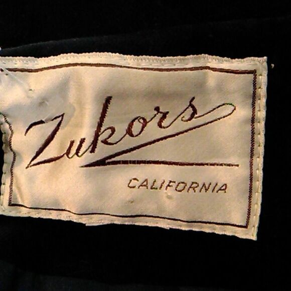 Vintage Dark Midnight Blue Velvet Jacket by Zukors California - Picture 6 of 6